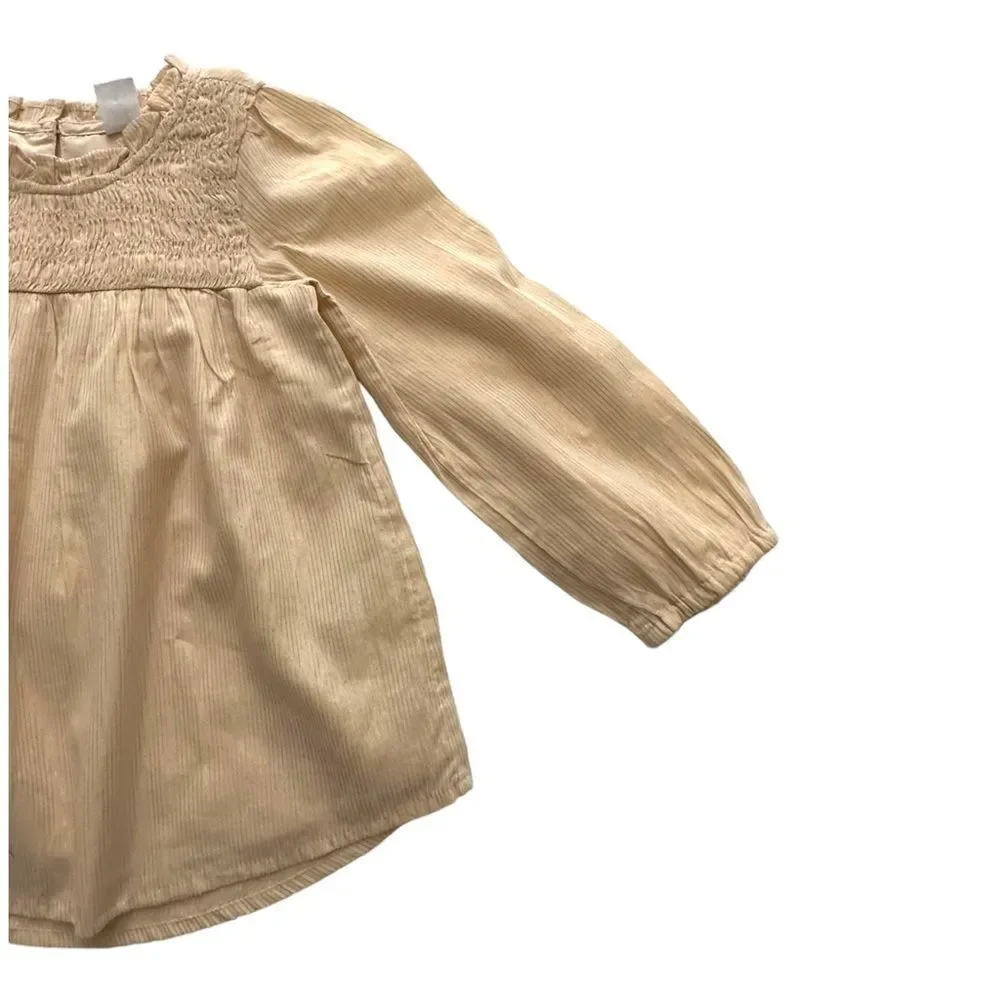 GAP Kids | Creme Brulee Beige |  SMOCKED TOP